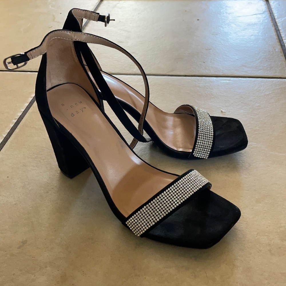 Black and Silver Heels